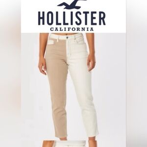 Hollister Mom Jeans Two Tone Ultra High 24x25